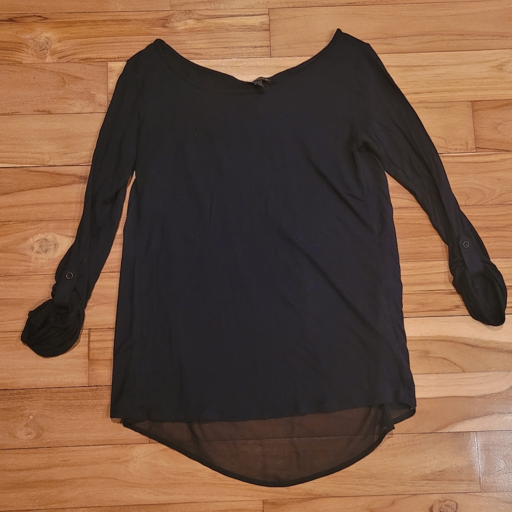 Back half sheer top